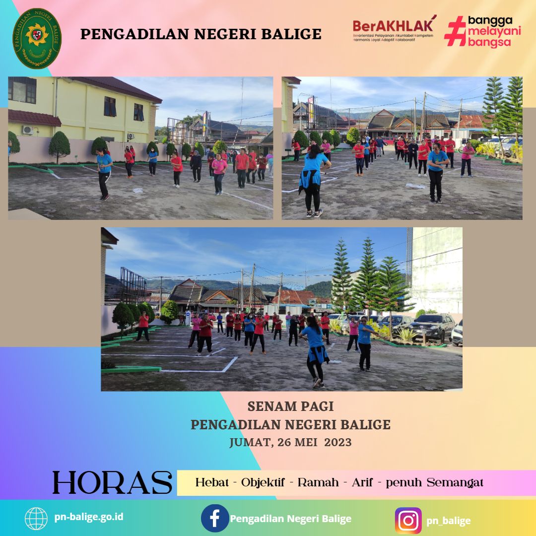SENAM PAGI PENGADILAN NEGERI BALIGE JUMAT 26 MEI 2023